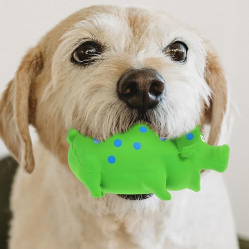 balacoo Dog Chew Toy with Grunting Sound Interactive Pig Molar Plaything Bite Resistant Pet Chew Toy for Dental Health Training 7.08X3.54X1.57In