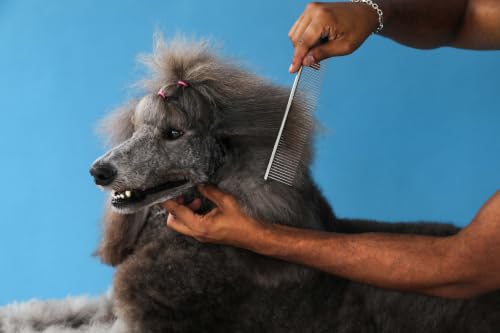 Andis 68550 Stainless Steel Pet Grooming Comb – Dematting Tool for Knots, Mats & Loose Hair Removal, 7.5-Inch, Professional Grooming Performance - size: 7 1/2 Inch