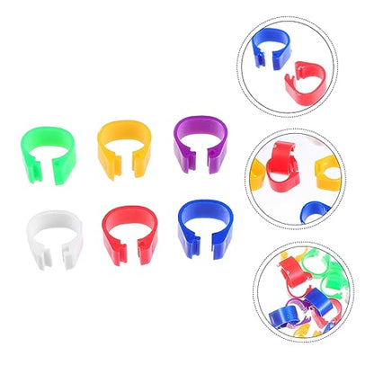 Hemoton 100pcs Bird Accessories Poultry Foot Band Rings Chicken Toys Blank Duck Bands Clip Leg Ring for Pigeon Parrots