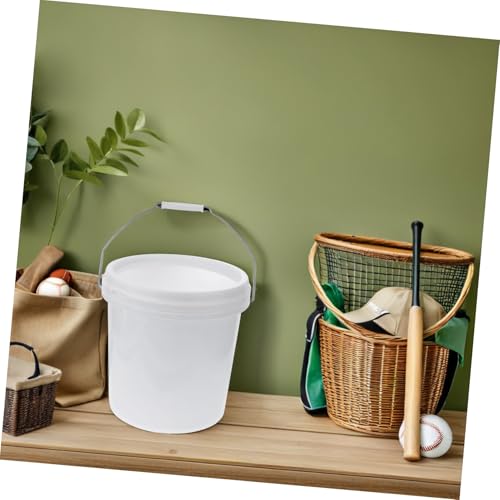 Airtight Food Grade Bucket with Lid Multi Purpose Storage Container for Pet Food Livestock Feed and More High Strength Plastic with Hand Grip and Side Handles