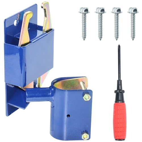 Blue S16100300 Two Way Gate Latch with Hardware and Assembly Tool Kit for Metal Gates with 1-5/8" to 2" Diameter Round Tubes - color: A05 1xS16100300 Gate Latch for 1-5/8" to 2" Tubes