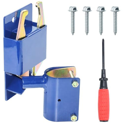 [Upgraded] Blue S16100100 Two Way Gate Latch, Farm Gate Latch | Include Hardware and Screwdriver for Cattle Gate Latch, Metal Gates with 1-5/8" to 2" Diameter Round Tubes - color: A05 1xS16100300 Gate Latch for 1-5/8" to 2" Tubes