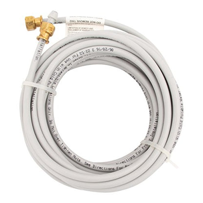 PEX Ice Maker Installation Kit – 25 Feet of Tubing For Appliance Water Lines With Self Piercing Saddle Valve For Quick Installation, 1/4” Compression Fittings, Flexible Hose For Potable Drinking Water - size: 25 ft, style: PEX with Saddle Valve