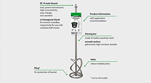 CS Unitec WG 120 4.5" Medium-Viscosity Mixing Paddle - size: 4.5", style: Threaded 14mm