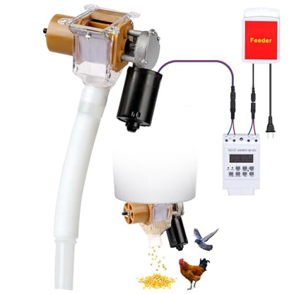 Automatic Chicken Feeder Timer and Duck Feeder, 16 Groups Timed Poultry Feeder Great for Chickens, Ducks, Geese, Pigeons, Fish, Dogs, Fish, Cats