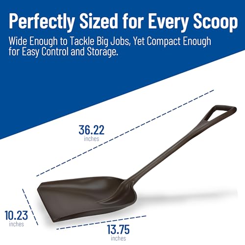SPARTA Polypropylene Sanitary Shovel, One-Piece Molded Food and Ice Scoop for Commercial Kitchen and Bulk Ingredient Transfer, 10" x 13.75" Scoop, Brown - color: Brown, size: 10" x 13.75" Scoop
