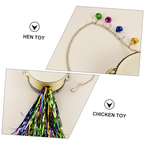 Stainless Steel Double-Sided Chicken Mirror Toy for Hens and Engaging Chick Plaything to Relieve Boredom and Activity Levels Pet Entertainment
