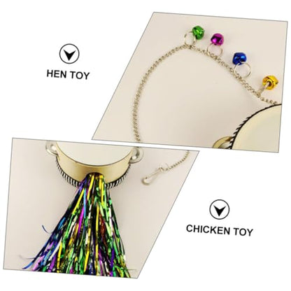 Stainless Steel Double-Sided Chicken Mirror Toy for Hens and Engaging Chick Plaything to Relieve Boredom and Activity Levels Pet Entertainment