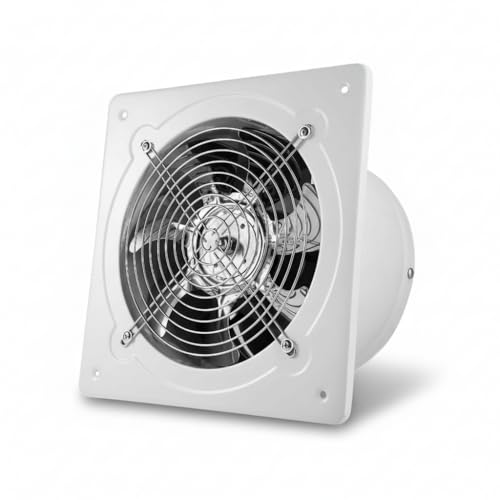 8 inch Exhaust Fan, 686CFM Wall Mounted Vent Fans Metal Kitchen Exhaust Fan | High Airflow Extractor Fan 110V 80W, Small Fume Extractor Ventilation Fan for Attic Chicken Coop Basement Smoking Room Garage - size: 8 inch