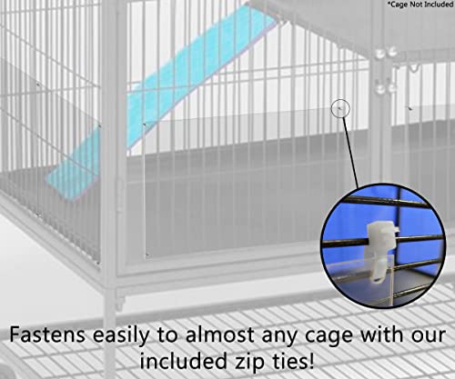 8 Pack Bendable 8" x 11" Pet Cage Liner with Zip Ties Thin Flexible Plastic and Pliable Edge Pet Rabbit and Guinea Pig Cage Side Protection Urine Guard by Marketing Holders - color: 8" x 11"