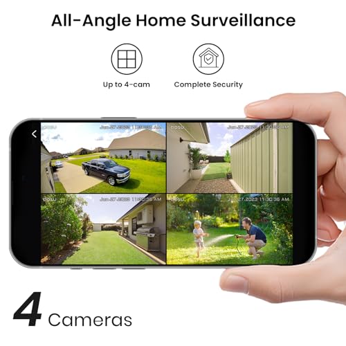 aosu 2K Add-on Camera, Requires WirelessCam/SolarCam aosuBase (NOT Doorbell Base Station), Up to 4 Cameras Can be Connected to 1 aosuBase - style: Add-on-Cam