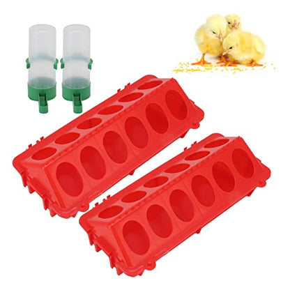 2Set Chick Water Feeder, Flip Top Chicken Feeder, Automatic Dish Dispenser for Baby Chick, Duck and Quail (L Waterer 140ML) - size: L Waterer 140ML