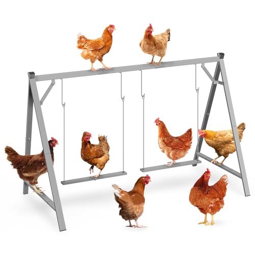 Chicken Perches with Swing, Chicken Roosting Bars for Coop Accessories, Activity Play Toys for Pet's Health & Happy