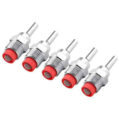 GLOGLOW 5pcs Stainless Steel Copper Cap Nipple Drinker Automatic Waterer with Strong Spring for Pigs Cattle Poultry Livestock