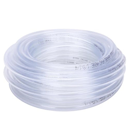 DERNORD PVC Tubing 1/8"ID X 1/4"OD Flexible Clear Vinyl Hose 25 Feet for Food Grade - size: 25 Feet, style: 1/8"ID X 1/4"OD