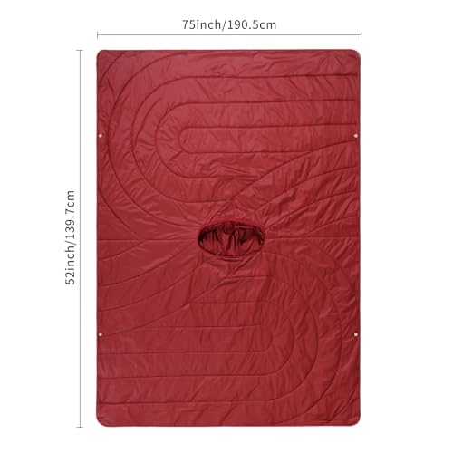 Camping Blanket,Hoodie Blankets Poncho Outdoor Waterproof Windproof Warm Durable & Portable for Stadium, Concerts, Car,Travel, Beach, Picnic, Grass,75 * 57 inch - color: Moon Night