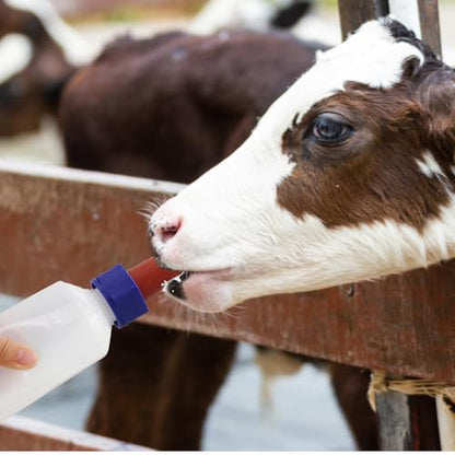 2PCS Calf Feeder Milk Bottle Livestock Drinking Bottles Calves Nursing Milk Feeding Bottle for Farm Livestock Supplie (500ml) - size: 500ml