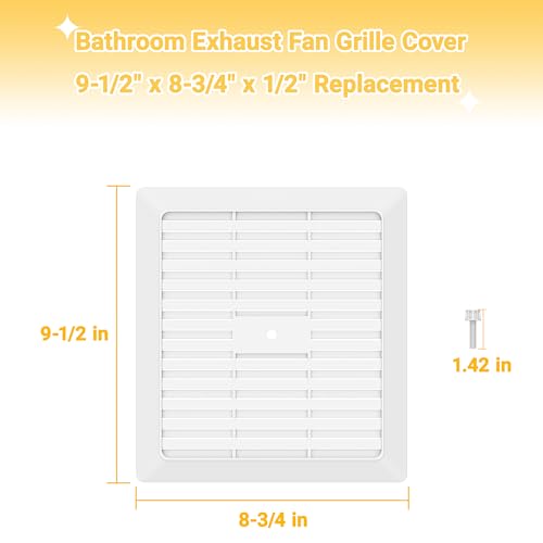 G686N Bathroom Vent Fan Grille/Cover Replacement, Compatible with Broan-NuTone Models 686, Durable White Exhaust Fan Cove(2 Pack) - color: 2 Pack