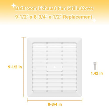 G686N Bathroom Vent Fan Grille/Cover Replacement, Compatible with Broan-NuTone Models 686, Durable White Exhaust Fan Cove(2 Pack) - color: 2 Pack