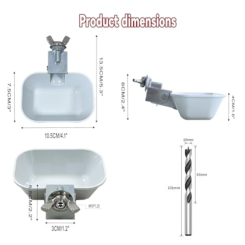 XINYI 2pcs Aluminum Alloy Chicken Water Cups, Automatic Metal Chicken Water Feeder for Dog, Cat, Bunnies, Ferret, Hamster, Guinea Pig, Chinchillas, Mice, Rats, Goat, Bird, Rabbit Water Bowl