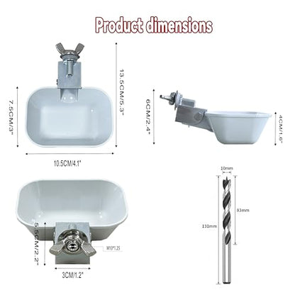 XINYI 2pcs Aluminum Alloy Chicken Water Cups, Automatic Metal Chicken Water Feeder for Dog, Cat, Bunnies, Ferret, Hamster, Guinea Pig, Chinchillas, Mice, Rats, Goat, Bird, Rabbit Water Bowl