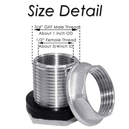 beduan Stainless Steel Pig Nipple Waterer Kit with Bulkhead