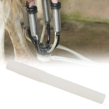 Food Grade Rubber Milking Short Tube Pipe Set 4 Pcs White Milk Tubing fit for Dairy Farm Machine Parts Udder Care - color: White short milk tubes (4 in a pack)