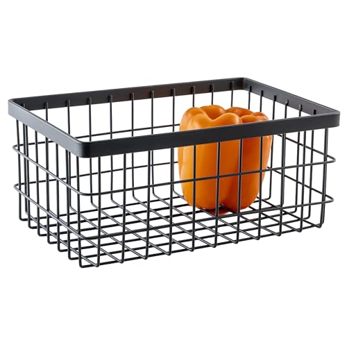 G.E.T. WB-964-MG Rectangular Metal Storage Wire Basket for Pantry, Produce and More, 9" x 6" x 4" - size: 9" x 6", style: 4" Deep