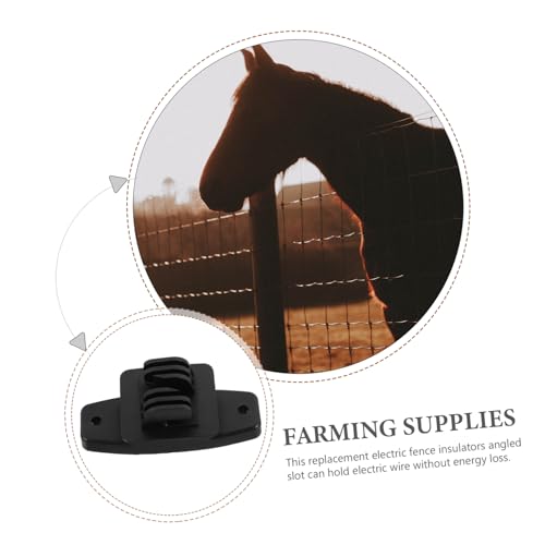 Toyvian 50pcs Electric Fence Wire Insulators Material Livestock Fence Accessories for Installation and Electrical Prevention and Yards