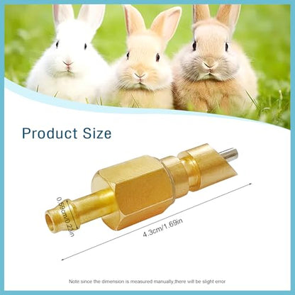 Barss Nipples Water Dispenser Automatic Metal Watering System for Rabbits, Guinea Pigs, Rat, Ferrets and Other Small Animals（10Pcs ）