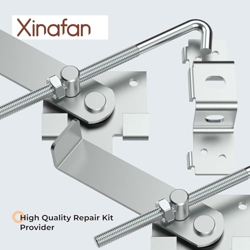 Barn Door Jamb Latch, Zink-Plated Barn Sliding Door Hardware Lock Latches with Hook for Bi-Parting Doors, Secure Farm Sliding Gates from Side, 7"