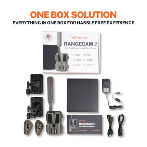 Barn Owl RangeCam Cellular Security Camera System – Off-Grid Monitoring with Solar Power, No WiFi, Works on All U.S. Networks – Farm, Ranch & Property Surveillance (RangeCam 2) - style: RangeCam 2