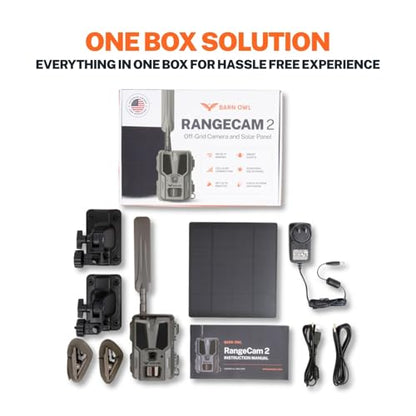 Barn Owl RangeCam Cellular Security Camera System – Off-Grid Monitoring with Solar Power, No WiFi, Works on All U.S. Networks – Farm, Ranch & Property Surveillance (RangeCam 2) - style: RangeCam 2