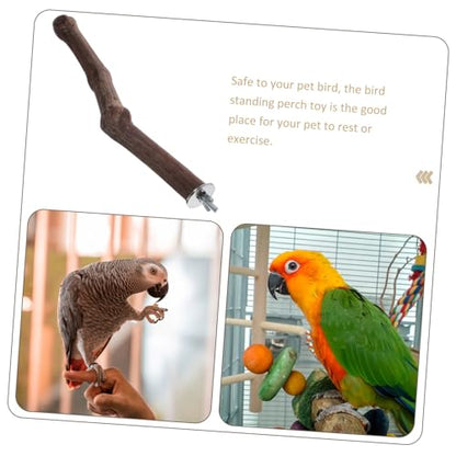 Natural Bird Perch Stand for Parakeets and Parrots Chewable Toy Platform for Bird Cages Easy to Install Safe and Perch Accessory