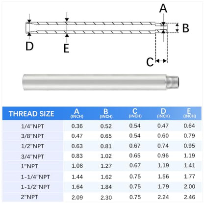 ChillWaves 304 Stainless Steel Pipe Fitting, Nipple Cast Pipe 1" NPT Male x 1" NPT Female Thread 12" Length(300MM)(1-PACK) - size: 1" MNPT x 1" FNPT, style: 12" Length(300MM)