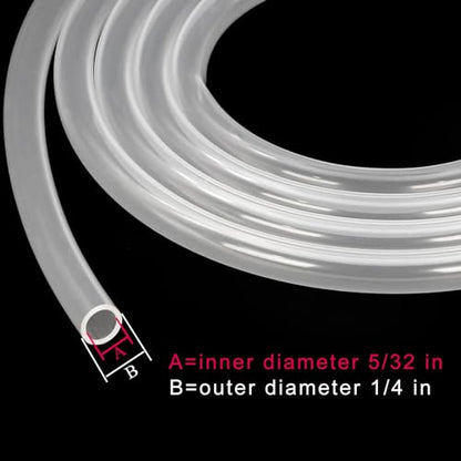 Silicone Tubing 5/32"ID 10ft Food Grade Hose Pure Silicon Tube | 5/32" ID x 1/4" OD Flexible High /Low Temp Silicone Tubing for Home Brewing Wine Making Food Safe (9.84ft Length) - size: 5/32” ID x 1/4" OD, style: 10 ft