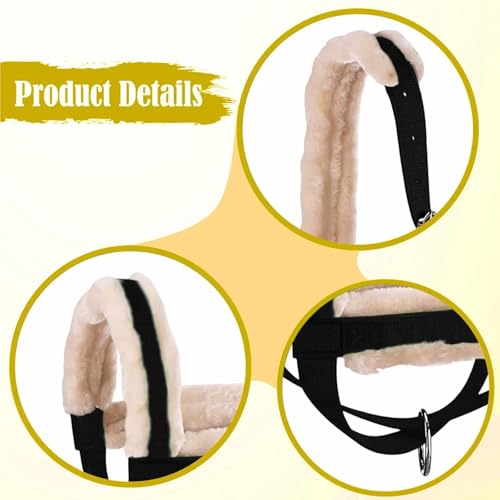 Cattle Halter Cow Halter with Leading Rope Bull Bridle Showing Harness Daily Use Accessories(Black M) - color: Black M