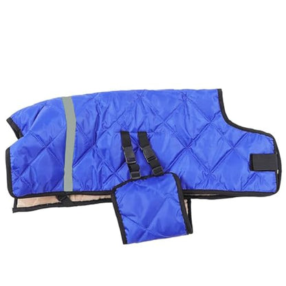 Calf Blanket Waterproof Thicken Goat Blankets Warm Adjustable Goat Coats for Winter 33.5x42.5 Inch Windproof Foal Blanket Folding Soft Mini Horse Blanket Jacket for Calves