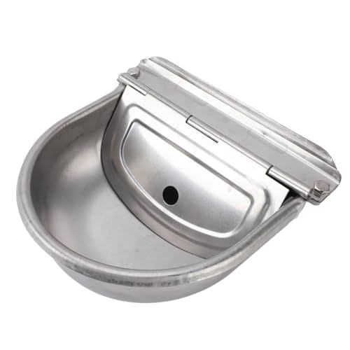 Stainless Steel Livestock Water Trough | Automatic Animal Drinking Bowl Dispenser for Dogs Cows Horses Large Capacity Easy to