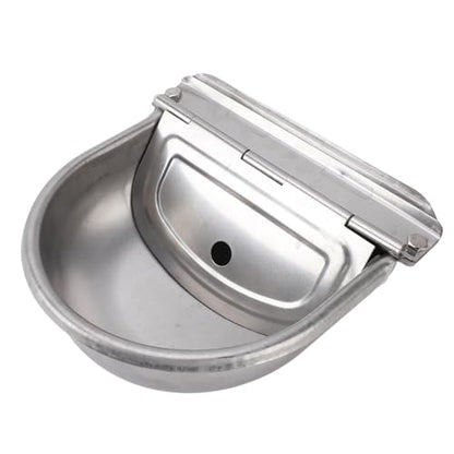 Stainless Steel Livestock Water Trough | Automatic Animal Drinking Bowl Dispenser for Dogs Cows Horses Large Capacity Easy to