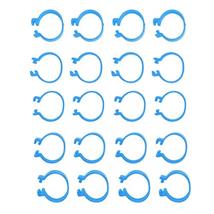 100Pcs Poultry Foot Ring Chicken Bird Duck Identification Leg Bands Open Type Buckle Chicken Ankle Rings (25mm) - size: 25mm, style: 25mm