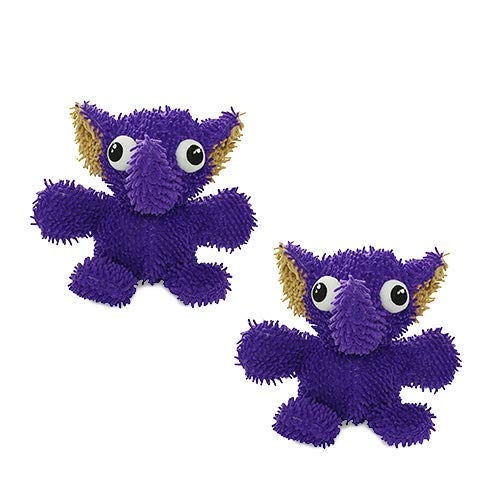 MIGHTY® 2 Pack Microfiber Medium Elephant Dog Toys | Ultra Durable Plush Toy with Multiple Layers & Reinforced Seams , Washable and Floats , Mighty® Construction - color: 2PK Elephant Purple