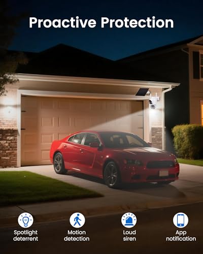 CasaCam Solar Security Camera | Outdoor Wireless, 2K+2K Dual Lens | Battery Powered, Dual PIR Sensors, Auto Tracking, 2.4G/5G WiFi, Color Night Vision, No Monthly Fee, SD & Cloud Storage, WS26
