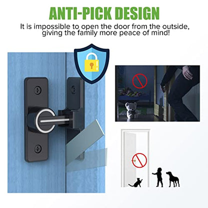 Barn Door Lock Hardware, Heavy Duty 90 Degree Flip Latch Privacy Lock, Zinc Alloy Sliding Barn Door Latch for Bathroom, Bedroom, Closet, Garage, Shed and Gate (Luminous-2PCS) - color: Luminous-2PCS
