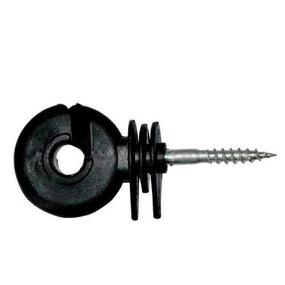 Electric Fence 16-Feet Tension Spring Gate Handles Kits with Double Hooks Anchors and Ring Wood Post Screw-in Insulators Set