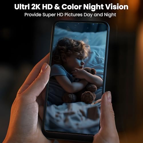 2026 Upgraded 2K Security Cameras Wireless Outdoor, Free Cloud Storage, 1-6 Months Battery Life, Waterproof, 2-Way Talk, AI Motion Detection Spotlight Siren Alarm Cameras for Home Security - color: White - 2.4G&5G Camera