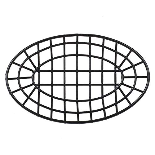 G.E.T. 4-34412 Black Oval Metal Wire Basket Iron Polyethylene Coated Wire Baskets Collection - color: Black, size: 9.75" x 6.25" x 2.25", style: Modern