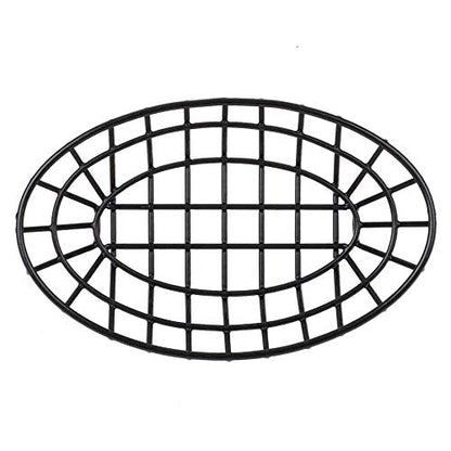 G.E.T. 4-34412 Black Oval Metal Wire Basket Iron Polyethylene Coated Wire Baskets Collection - color: Black, size: 9.75" x 6.25" x 2.25", style: Modern