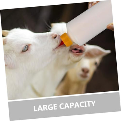 Mipcase 2sets Kitten Milk Replacement Bottle Small Animal Milk Feeders Replaceable Nipples for Calves Puppies Goats Sheep