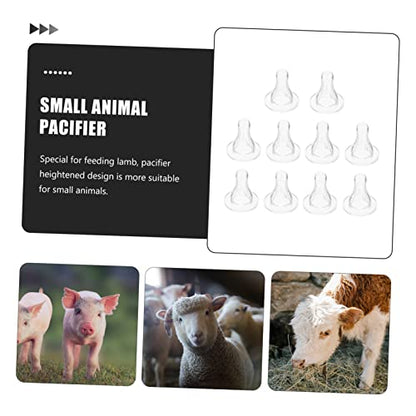10pcs Replacement Nipples for Lambs Pigs and Livestock Safe Silicone Feeding Pacifiers for Bottles for Animal Feeding Supplies